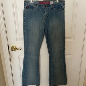 mudd ultra low rise flare jeans